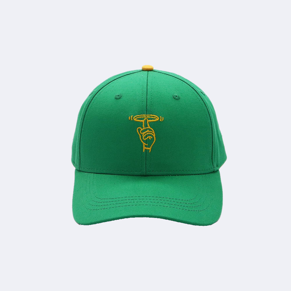 flying-plate-baseball-kappe-gruen-vorne Flying plate baseball cap green