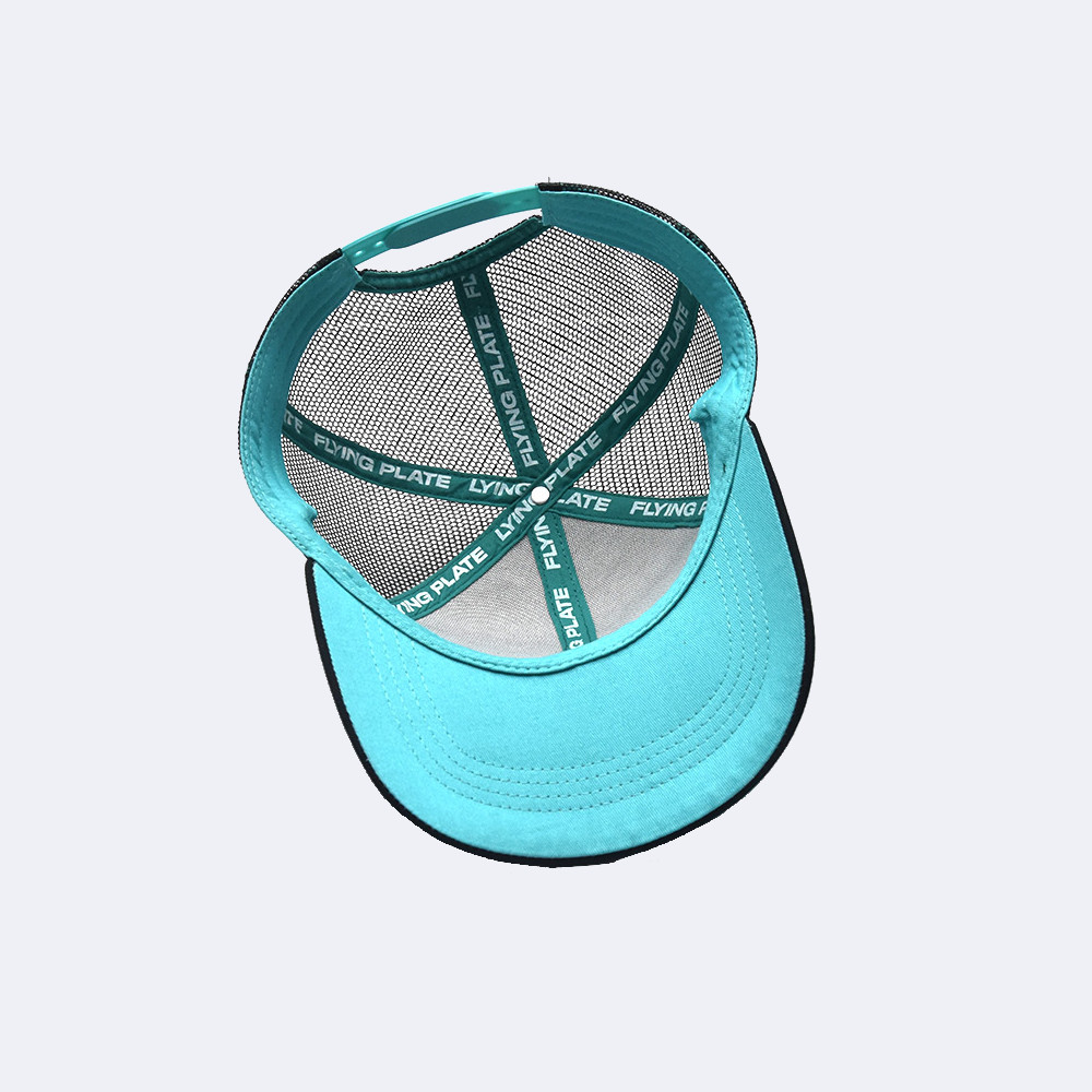 flying-plate-truckerkappe-scharz-tuerkis-unten Flying Plate Truckerkappe schwarz türkis unten