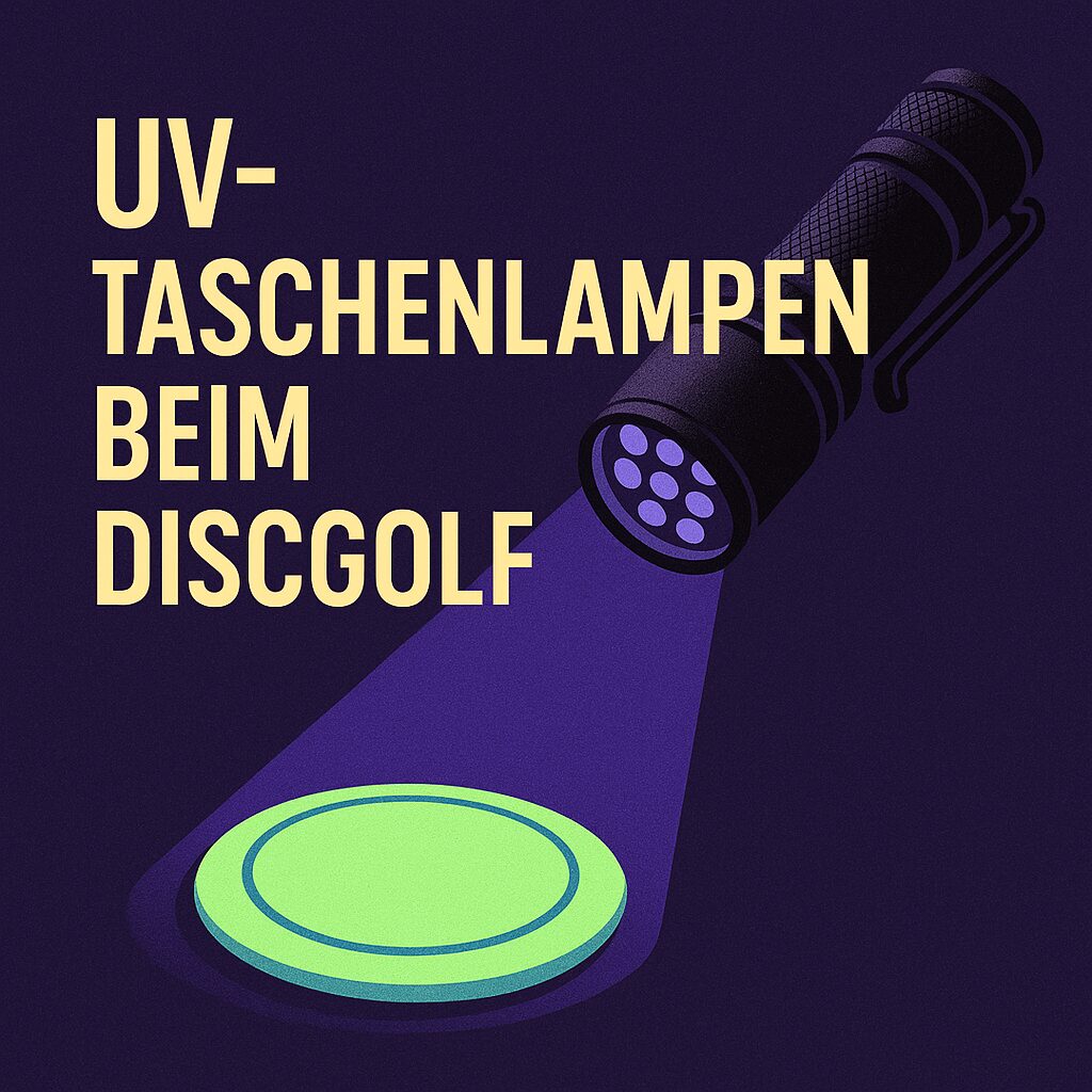Titelbild UV Taschenlampen beim Discgolf