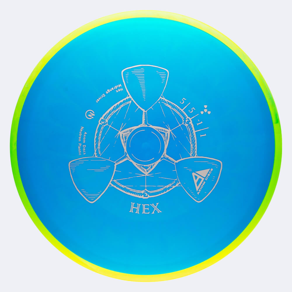Axiom Hex in light-blue, neutron plastic Axiom Hex in light-blue, neutron plastic