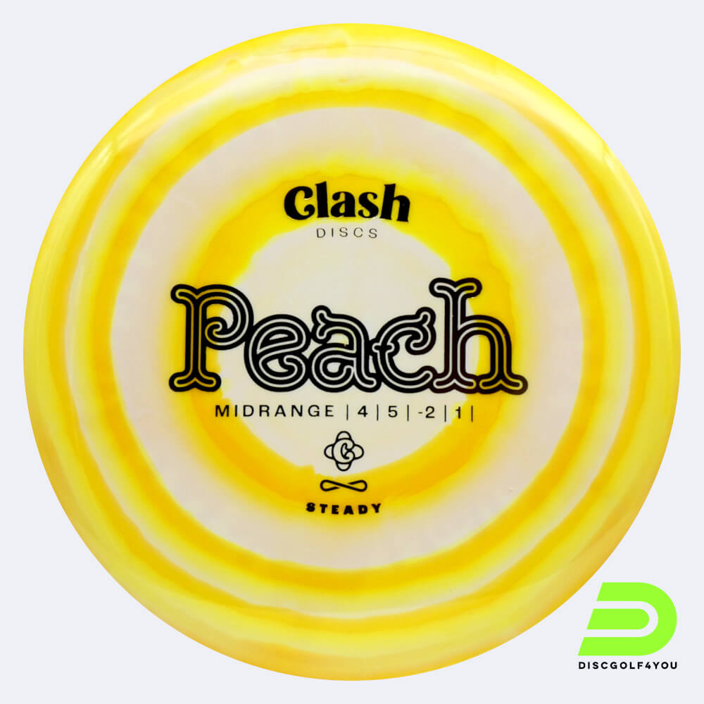 Clash Discs Peach in white-yellow, steady ring plastic Clash Discs Peach in white-yellow, steady ring plastic
