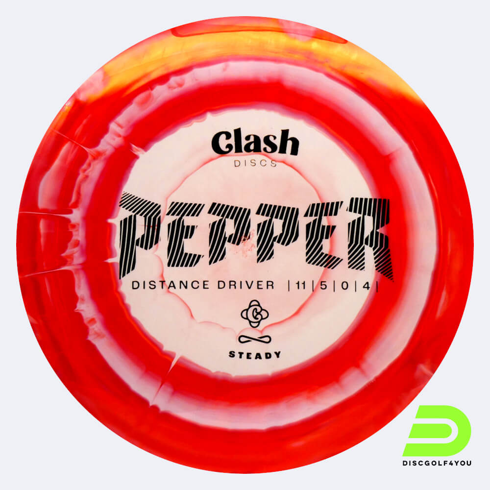 Clash Discs Pepper in white-red, steady ring plastic Clash Discs Pepper in white-red, steady ring plastic