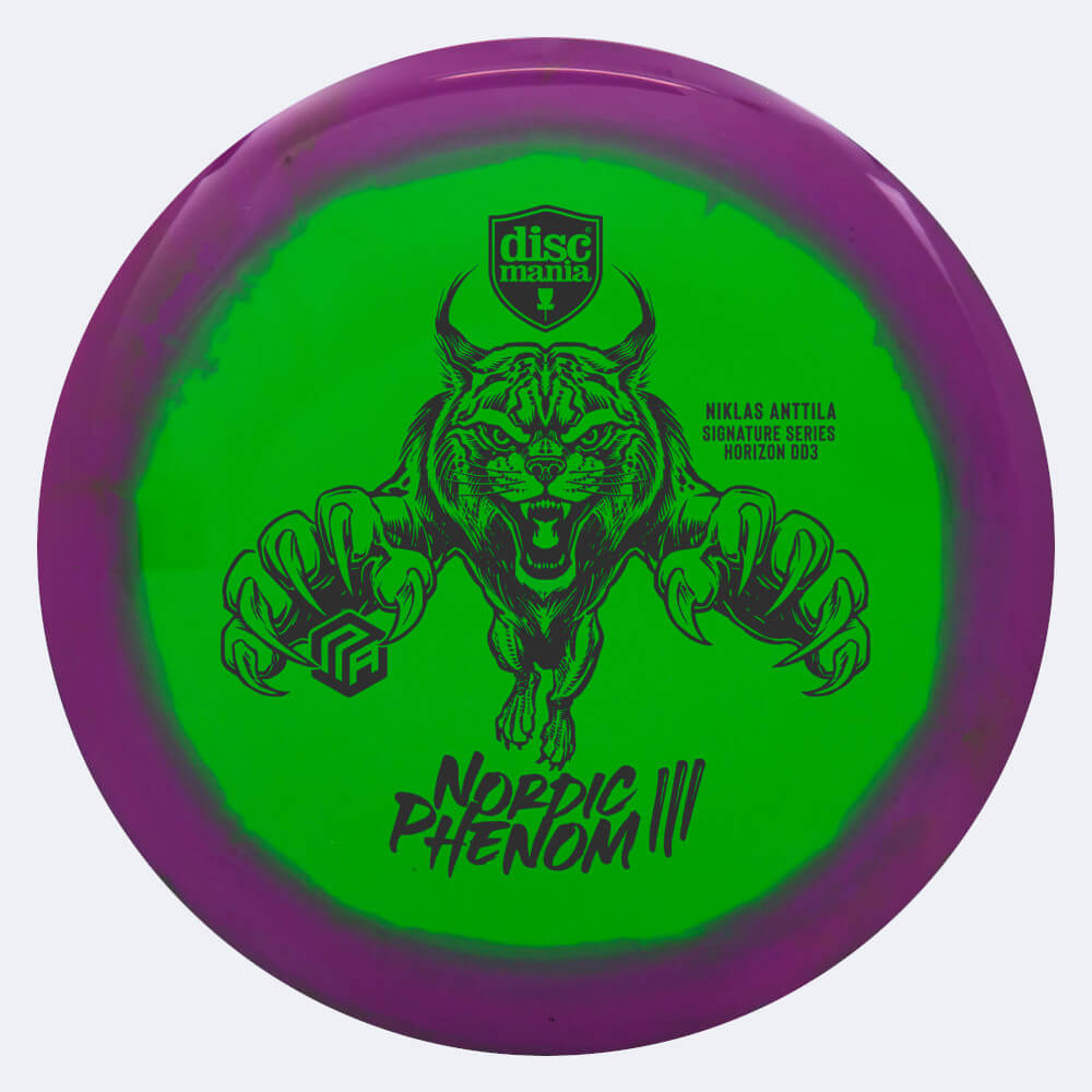 discmania nordic phenom 3 dd3 - niklas anttila signature series in grün-violett, im horizon kunststoff und burst spezialeffekt Discmania Nordic Phenom 3 DD3 - Niklas Anttila Signature Series in grün-violett, im Horizon Kunststoff und burst Spezialeffekt