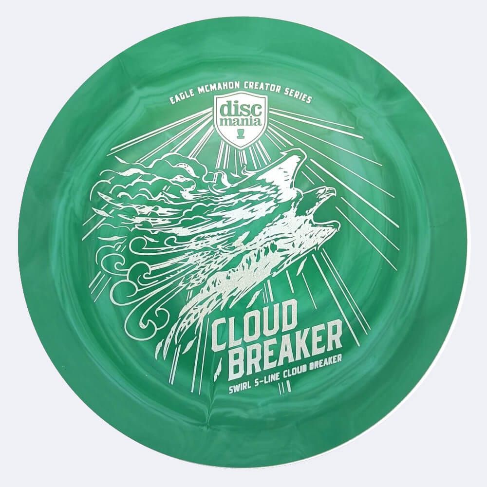 Discmania Cloud Breaker Eagle McMahon Creator Series - DD3 in green, swirl s-line plastic and burst effect Discmania Cloud Breaker Eagle McMahon Creator Series - DD3 in green, swirl s-line plastic and burst effect