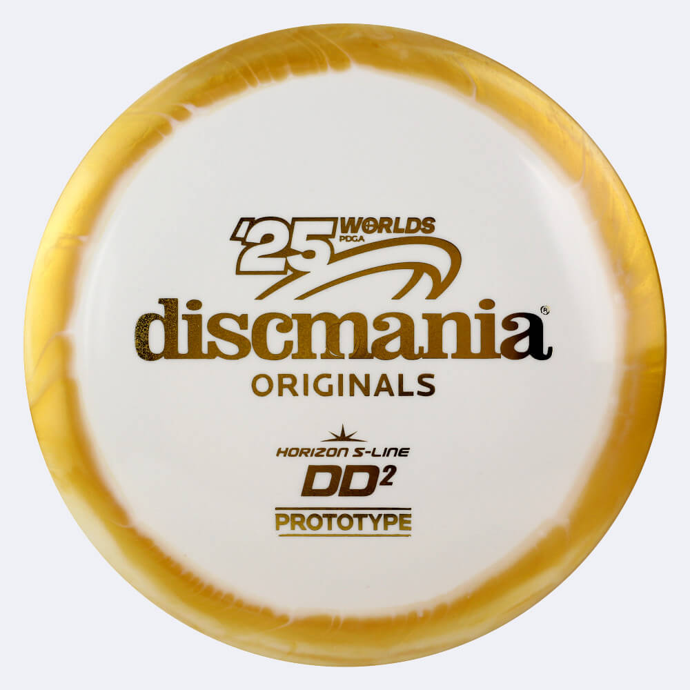 Discmania DD2 Worlds Fundraiser in gold, s-line horizon plastic Discmania DD2 Worlds Fundraiser in gold, s-line horizon plastic