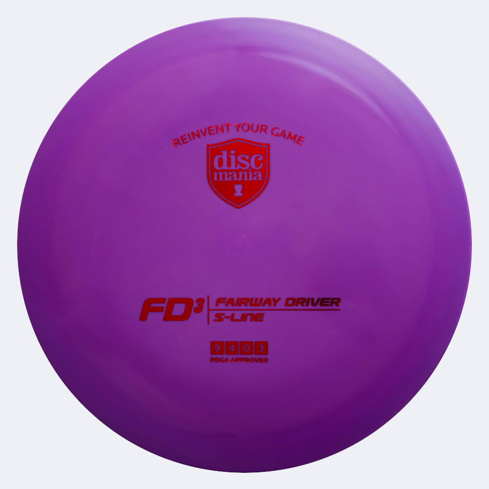 Discmania FD3 in purple, s-line plastic Discmania FD3 in purple, s-line plastic