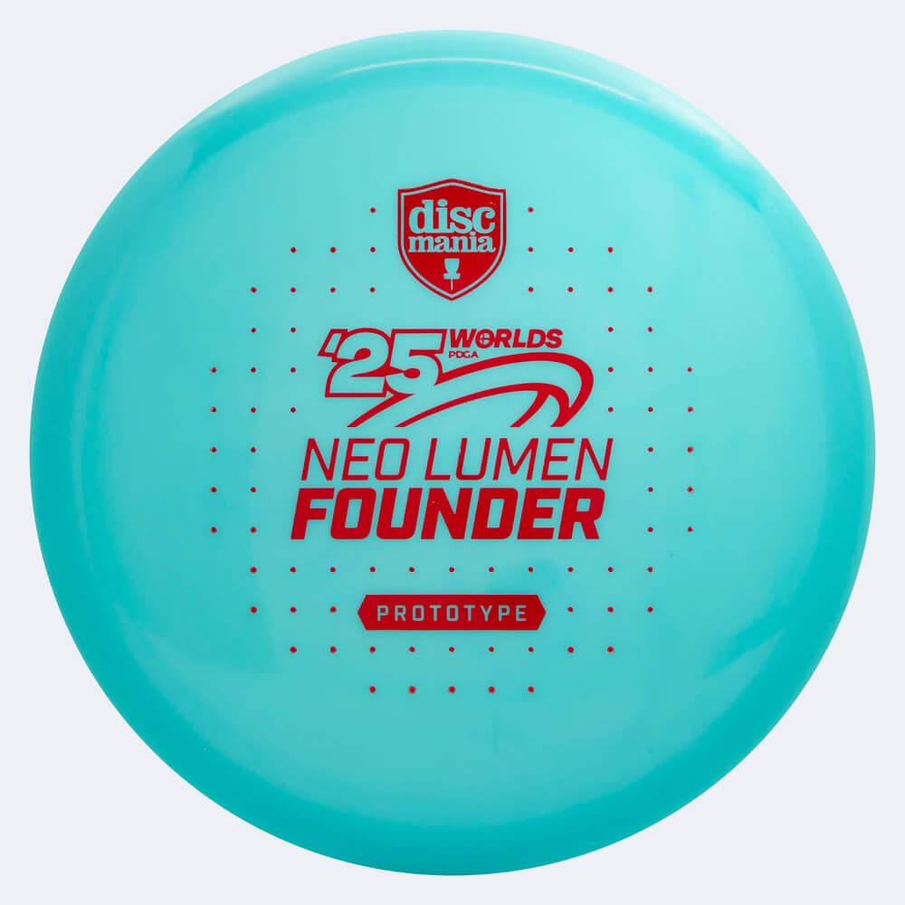Discmania Founder in hellblau, im Lumen Neo Kunststoff und prototype Spezialeffekt