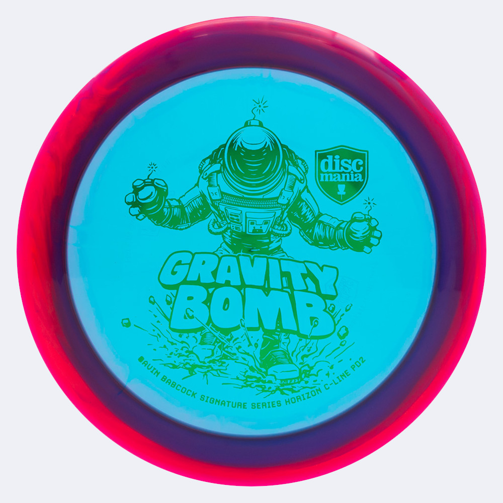 Discmania Gravity Bomb PD2 Gavin Babcock Signature Series in blue-red, horizon c-line plastic Discmania Gravity Bomb PD2 Gavin Babcock Signature Series in blue-red, horizon c-line plastic