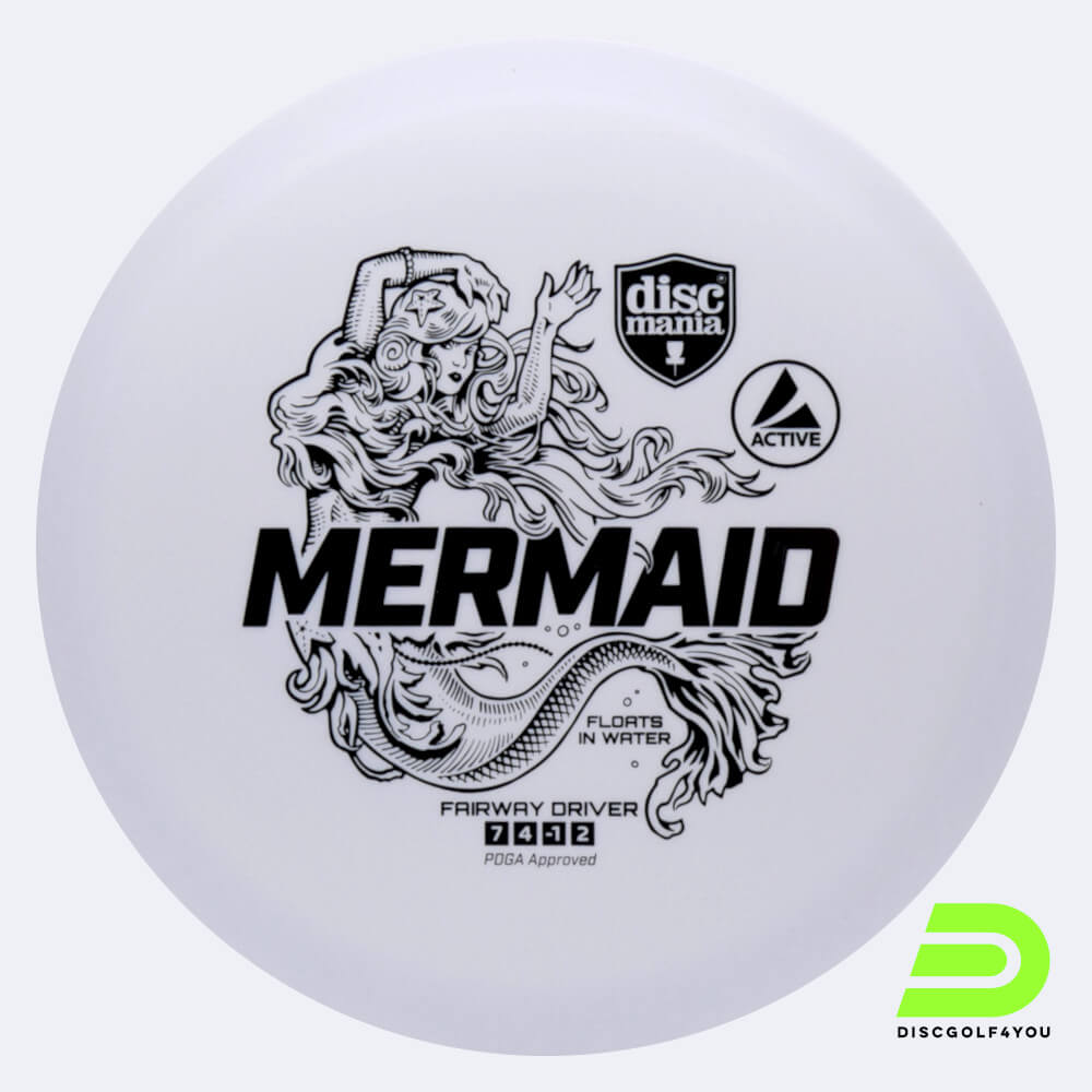 Discmania Mermaid in white, active plastic and floating effect Discmania Mermaid in white, active plastic and floating effect
