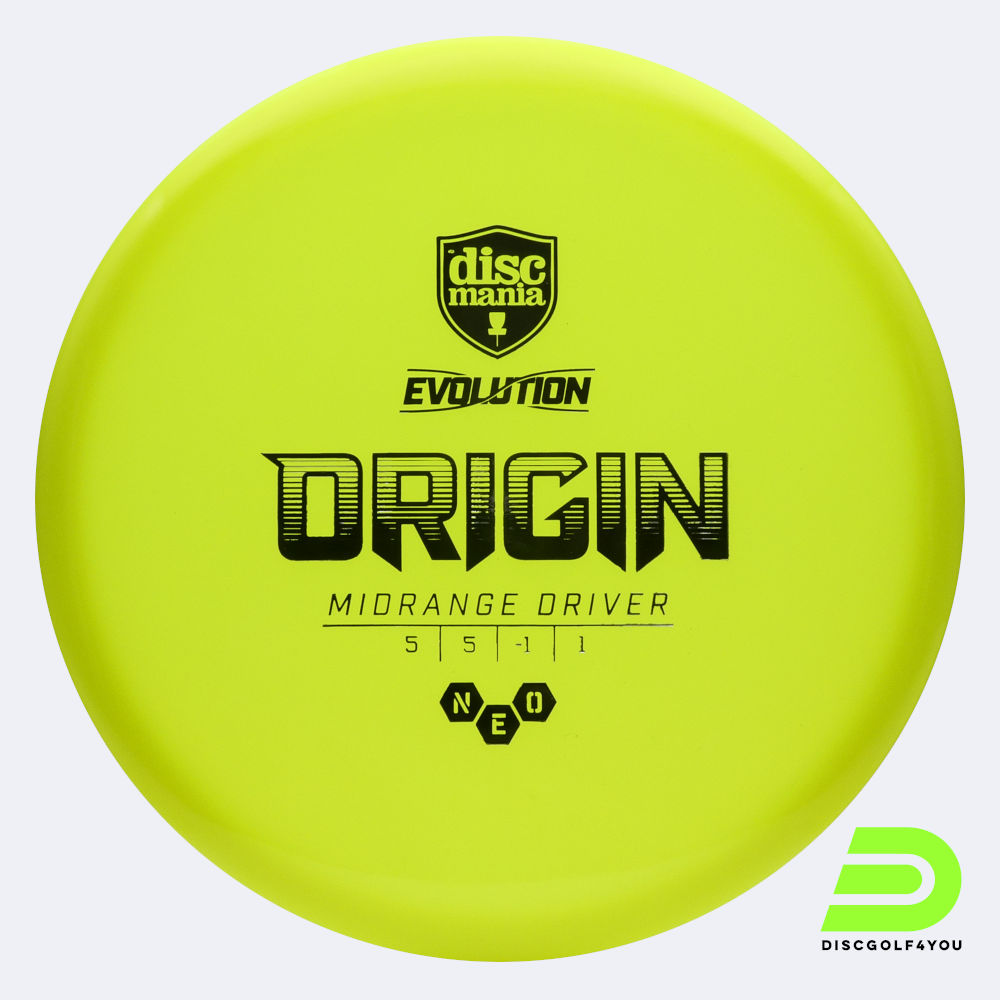 Discmania Origin in yellow, neo plastic Discmania Origin in yellow, neo plastic