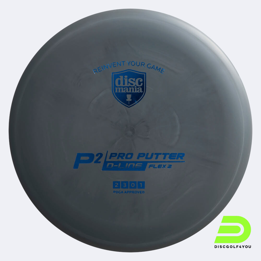 Discmania P2 in grey, d-line flex 2 plastic Discmania P2 in grey, d-line flex 2 plastic