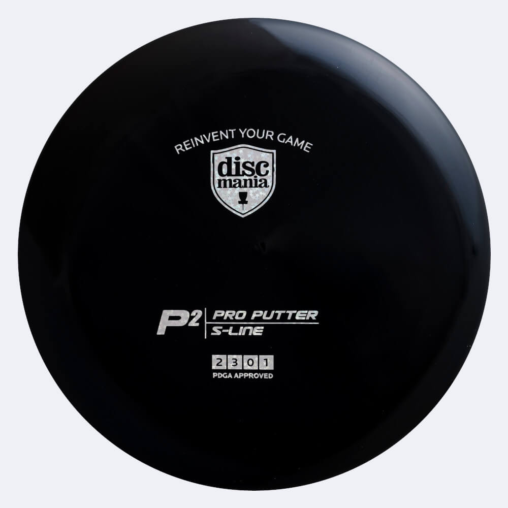 Discmania P2 in black, s-line plastic Discmania P2 in black, s-line plastic