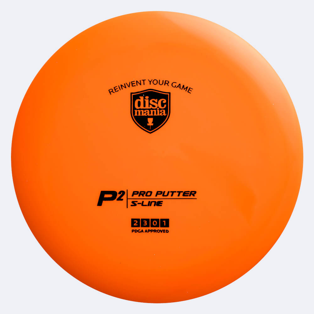 discmania p2 in orange, im s-line kunststoff und ohne spezialeffekt Discmania P2 in orange, im S-Line Kunststoff und ohne Spezialeffekt