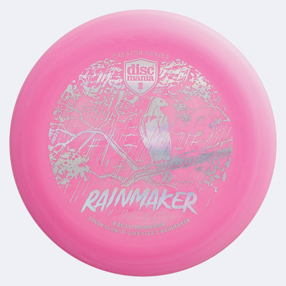 discmania rainmaker - eagle mcmahon creator series in rosa, im d-line flex 3 color glow kunststoff und glow spezialeffekt Discmania Rainmaker - Eagle McMahon Creator Series in rosa, im D-Line Flex 3 Color Glow Kunststoff und glow Spezialeffekt
