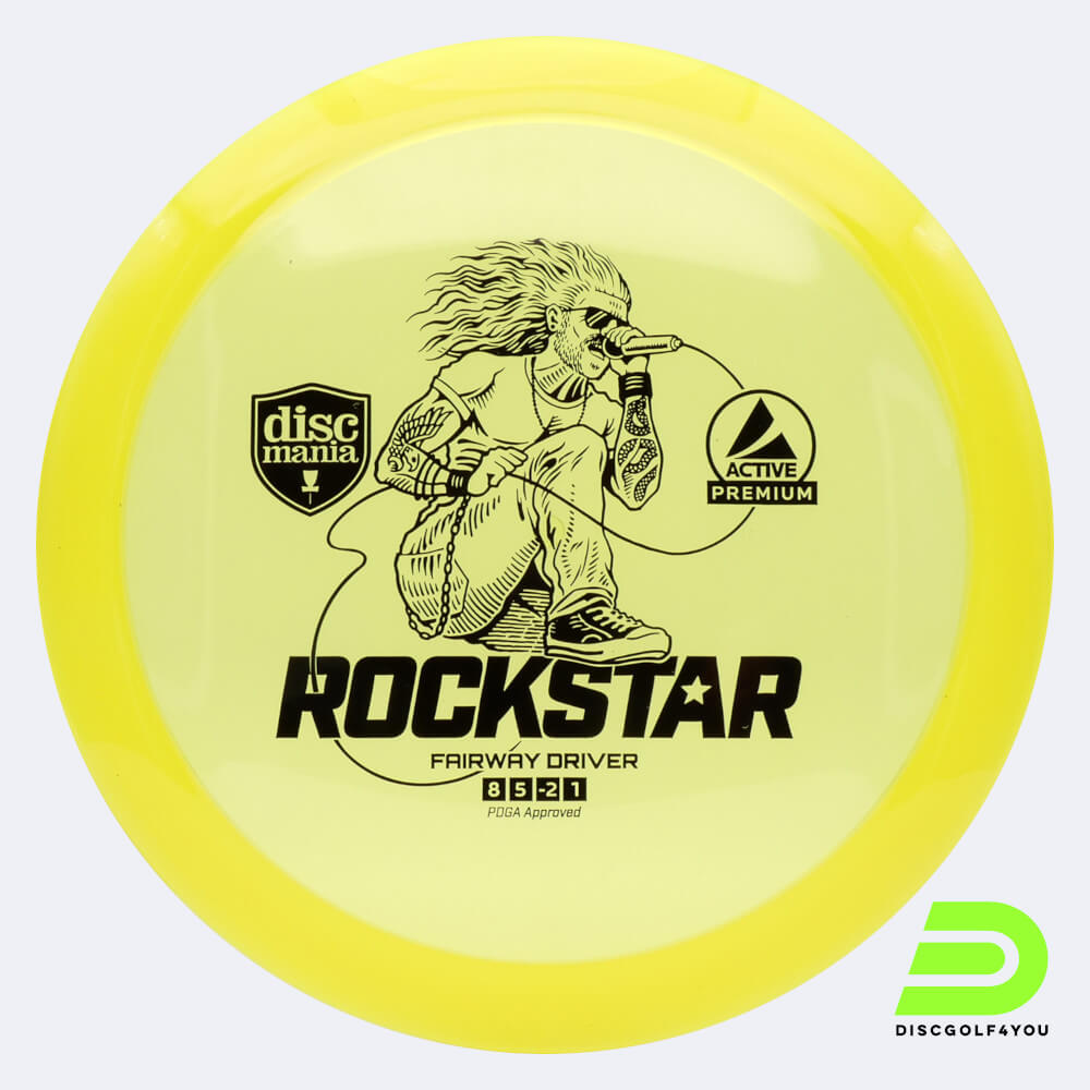 discmania rockstar in gelb, im active premium kunststoff und ohne spezialeffekt Discmania Rockstar in gelb, im Active Premium Kunststoff und ohne Spezialeffekt