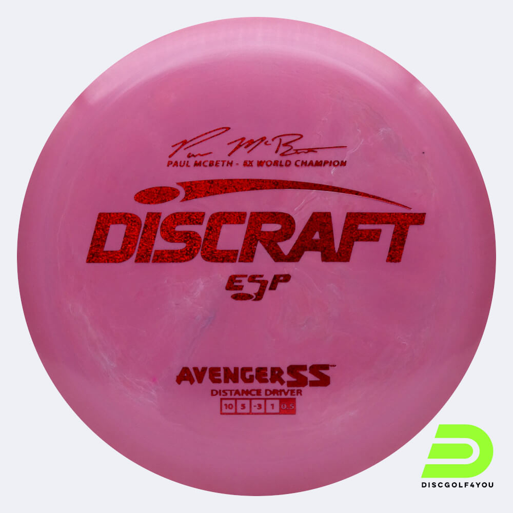 discraft avenger ss - paul mcbeth signature series in rosa, im esp kunststoff und ohne spezialeffekt Discraft Avenger SS - Paul McBeth Signature Series in rosa, im ESP Kunststoff und ohne Spezialeffekt