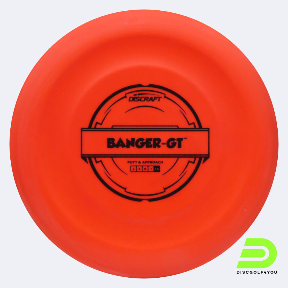 Discraft Banger GT in red, putter line plastic Discraft Banger GT in red, putter line plastic