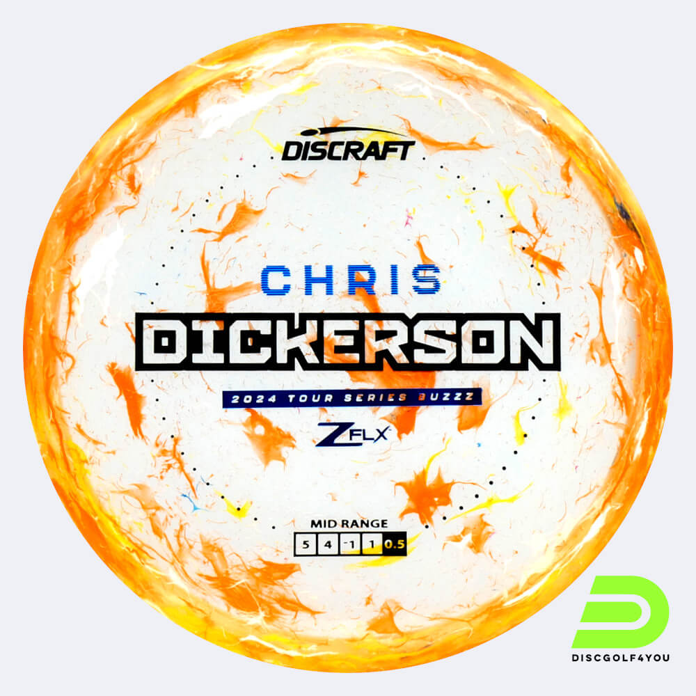 discraft buzzz - chris dickerson tour series in orange, im jawbreaker z flx kunststoff und ohne spezialeffekt Discraft Buzzz - Chris Dickerson Tour Series in orange, im Jawbreaker Z FLX Kunststoff und ohne Spezialeffekt