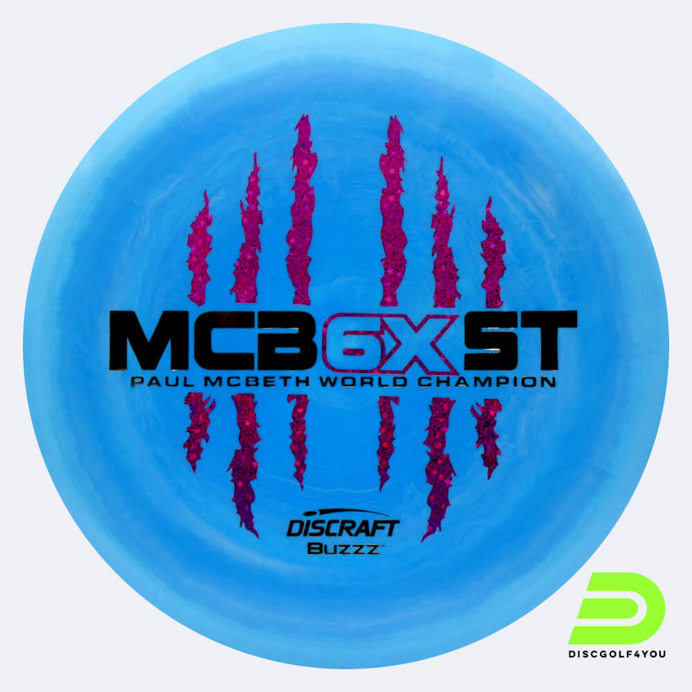 discraft buzzz - mcbeth 6x claw in hellblau, im esp kunststoff und burst spezialeffekt Discraft Buzzz - McBeth 6x Claw in hellblau, im ESP Kunststoff und burst Spezialeffekt