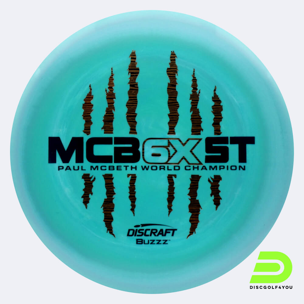 discraft buzzz - mcbeth 6x claw in türkis, im esp kunststoff und burst spezialeffekt Discraft Buzzz - McBeth 6x Claw in türkis, im ESP Kunststoff und burst Spezialeffekt