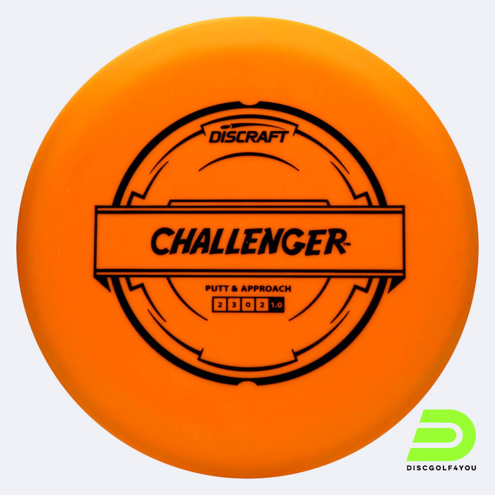discraft challenger in orange, im putter line kunststoff und ohne spezialeffekt Discraft Challenger in orange, im Putter Line Kunststoff und ohne Spezialeffekt