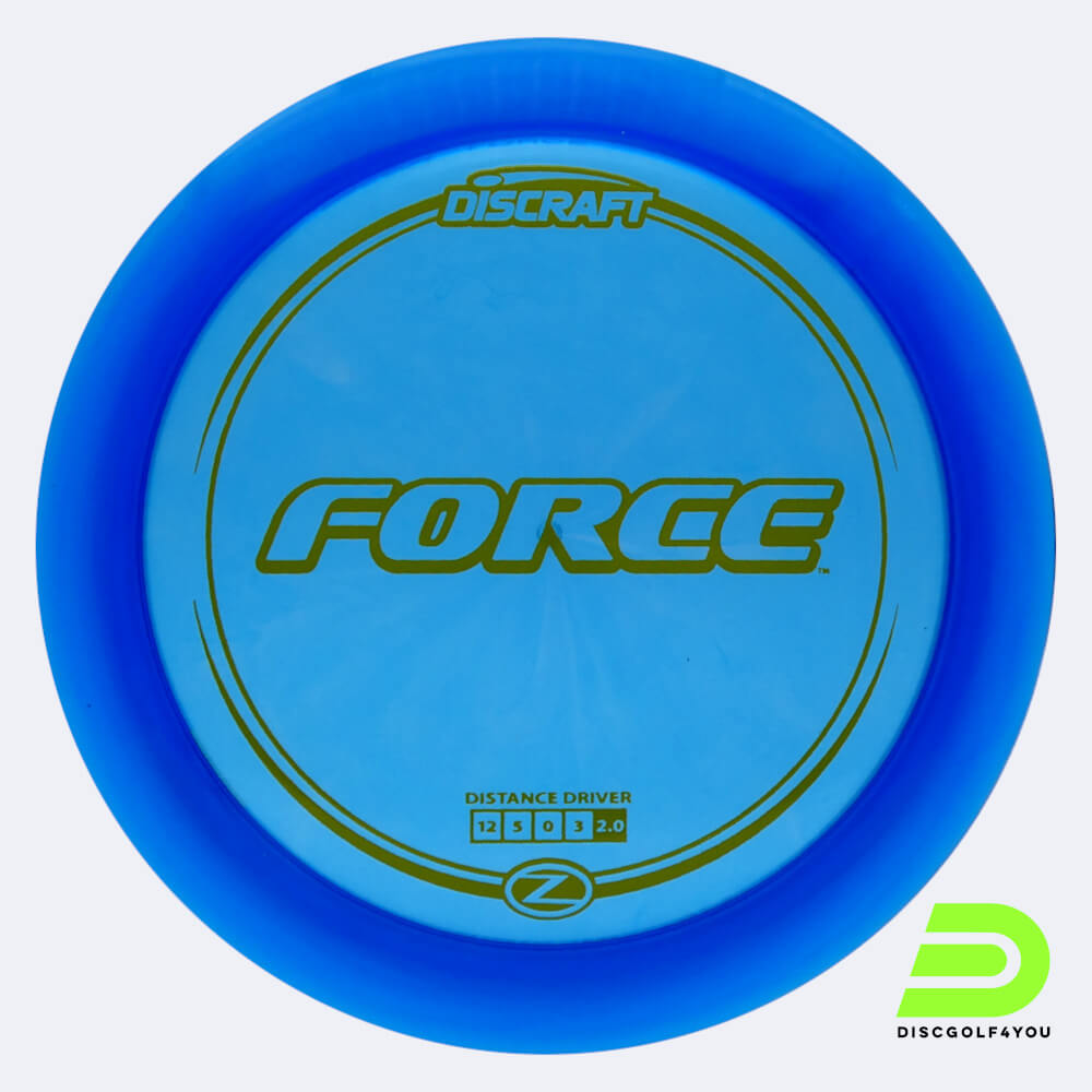 discraft force in blau, im z-line kunststoff und ohne spezialeffekt Discraft Force in blau, im Z-Line Kunststoff und ohne Spezialeffekt