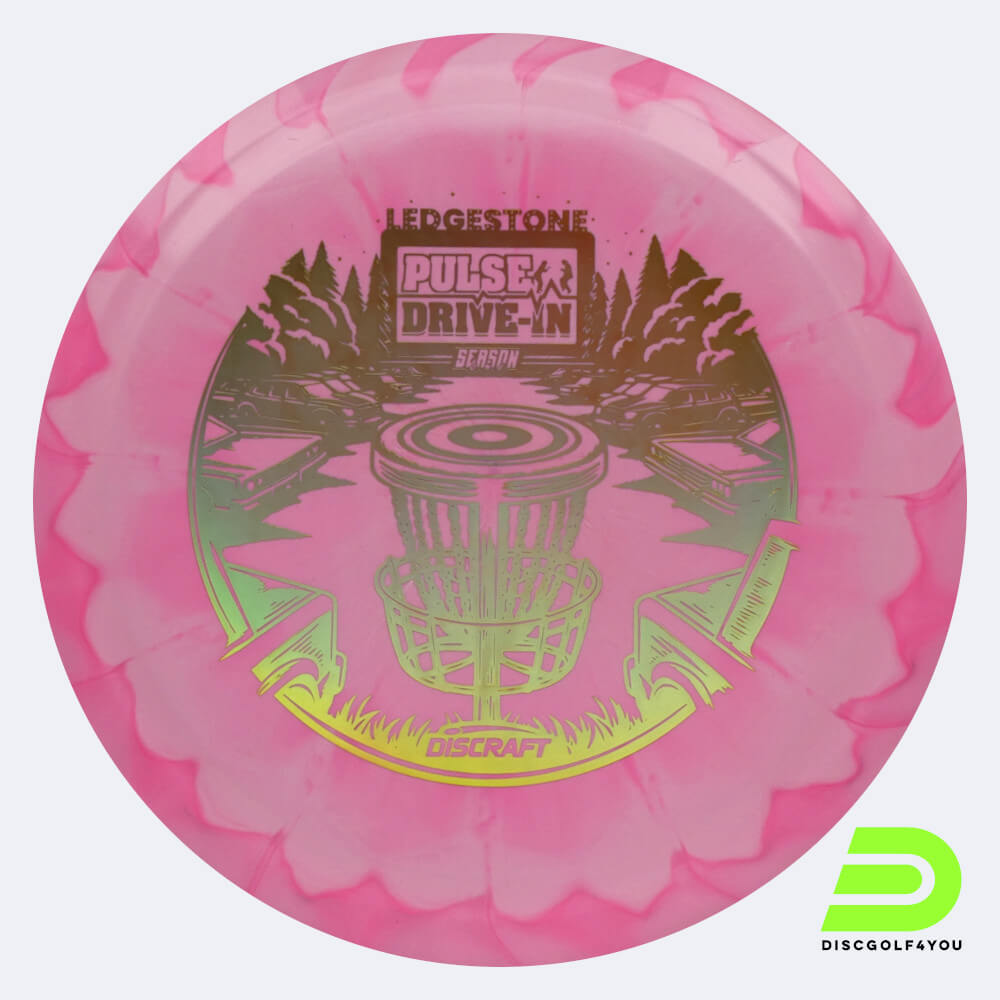 Discraft Pulse 2024 Ledgestone Edition in pink, esp plastic and burst effect Discraft Pulse 2024 Ledgestone Edition in pink, esp plastic and burst effect