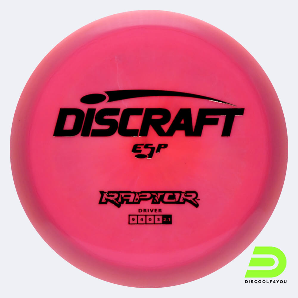 discraft raptor in rosa, im esp kunststoff und ohne spezialeffekt Discraft Raptor in rosa, im ESP Kunststoff und ohne Spezialeffekt