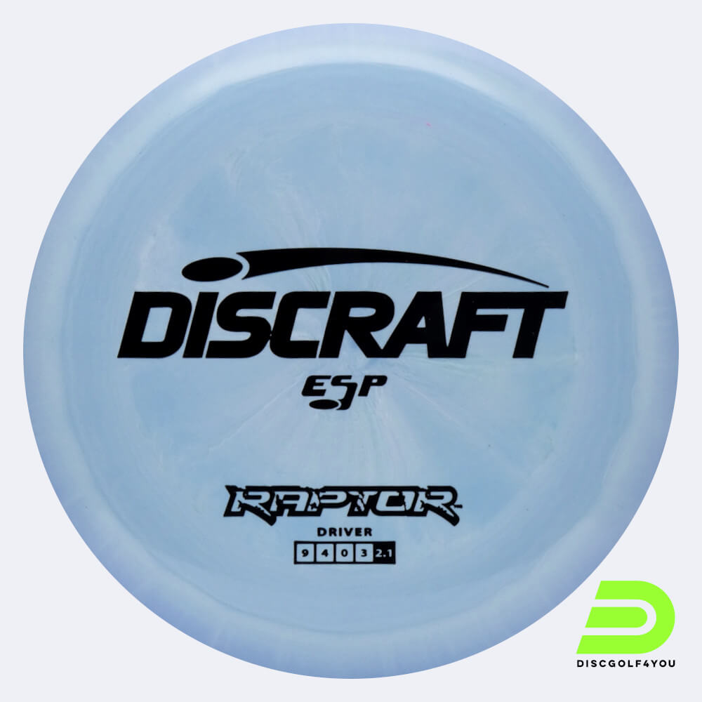 discraft raptor in hellblau, im esp kunststoff und ohne spezialeffekt Discraft Raptor in hellblau, im ESP Kunststoff und ohne Spezialeffekt