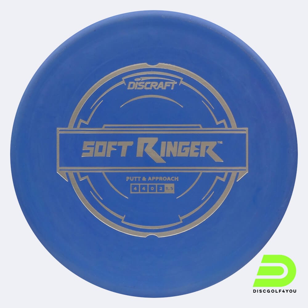 Discraft Ringer in blue, soft putter line plastic Discraft Ringer in blue, soft putter line plastic