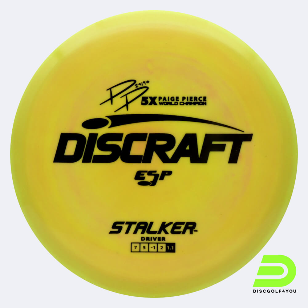 Discraft Stalker - Paige Pierce Signature Series in yellow, esp plastic Discraft Stalker - Paige Pierce Signature Series in yellow, esp plastic