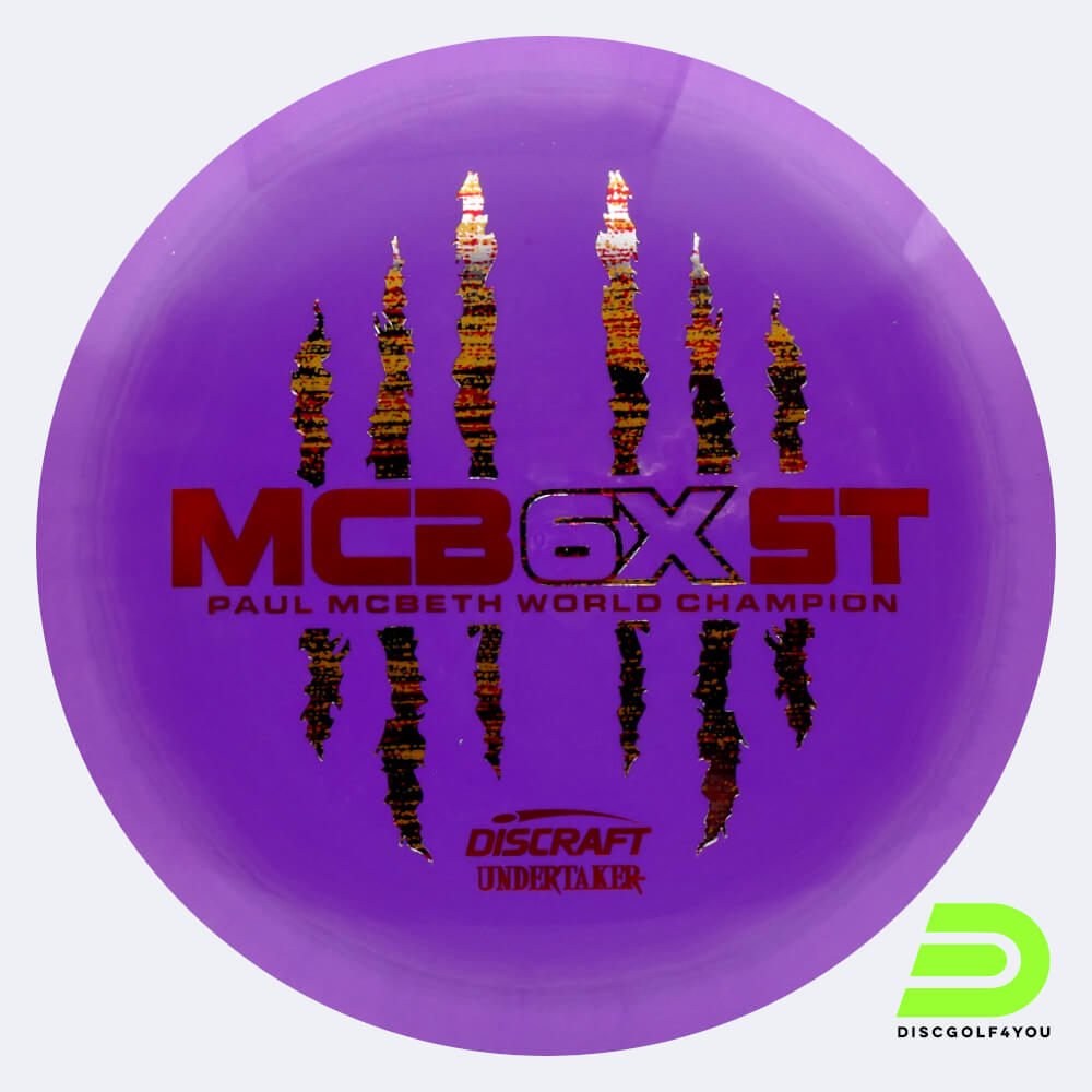 discraft undertaker - mcbeth 6x claw in violett, im esp kunststoff und ohne spezialeffekt Discraft Undertaker - McBeth 6x Claw in violett, im ESP Kunststoff und ohne Spezialeffekt