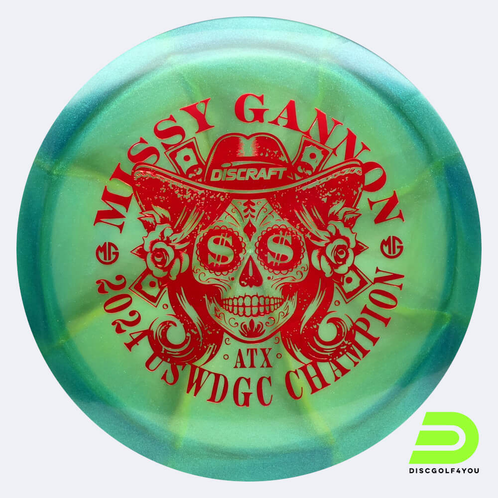 Discraft Undertaker Missy Gannon 2024 USWDGC Champion in green, z swirl plastic Discraft Undertaker Missy Gannon 2024 USWDGC Champion in green, z swirl plastic