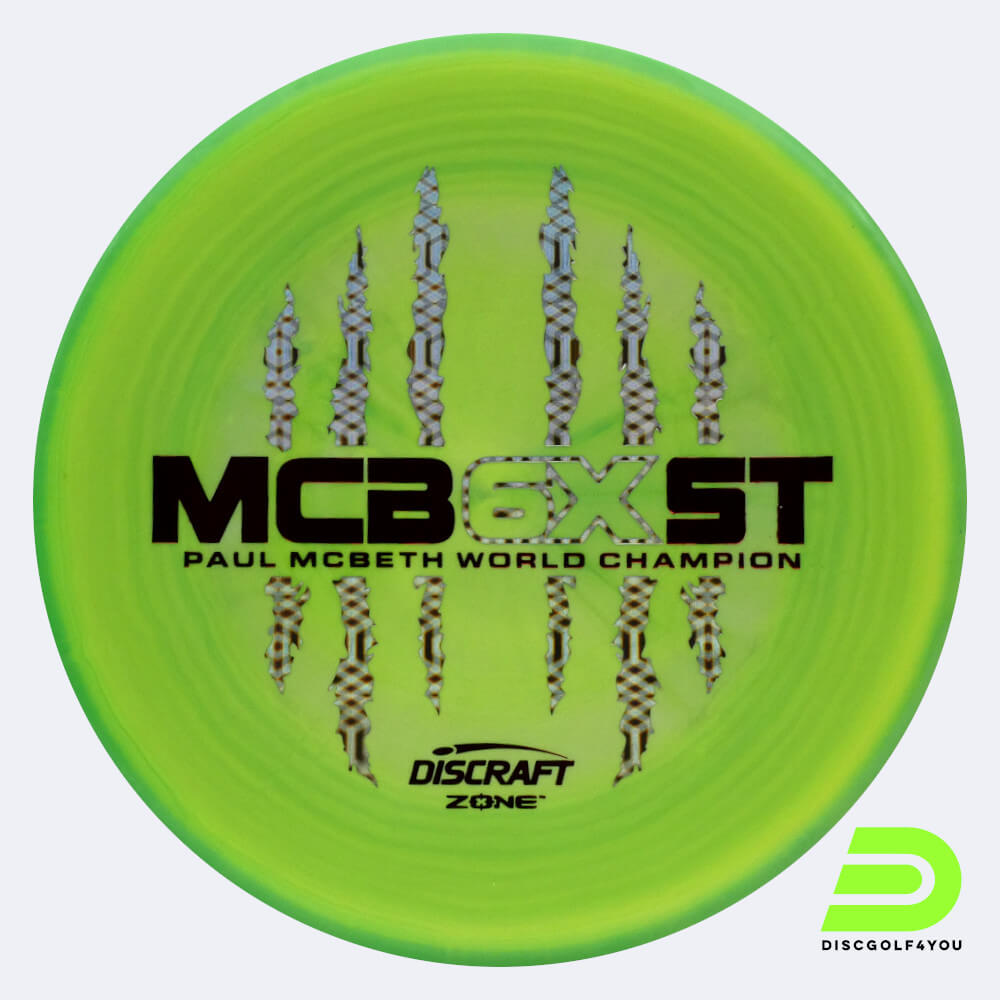 discraft zone - mcbeth 6x claw in hellgrün, im esp kunststoff und ohne spezialeffekt Discraft Zone - McBeth 6x Claw in hellgrün, im ESP Kunststoff und ohne Spezialeffekt