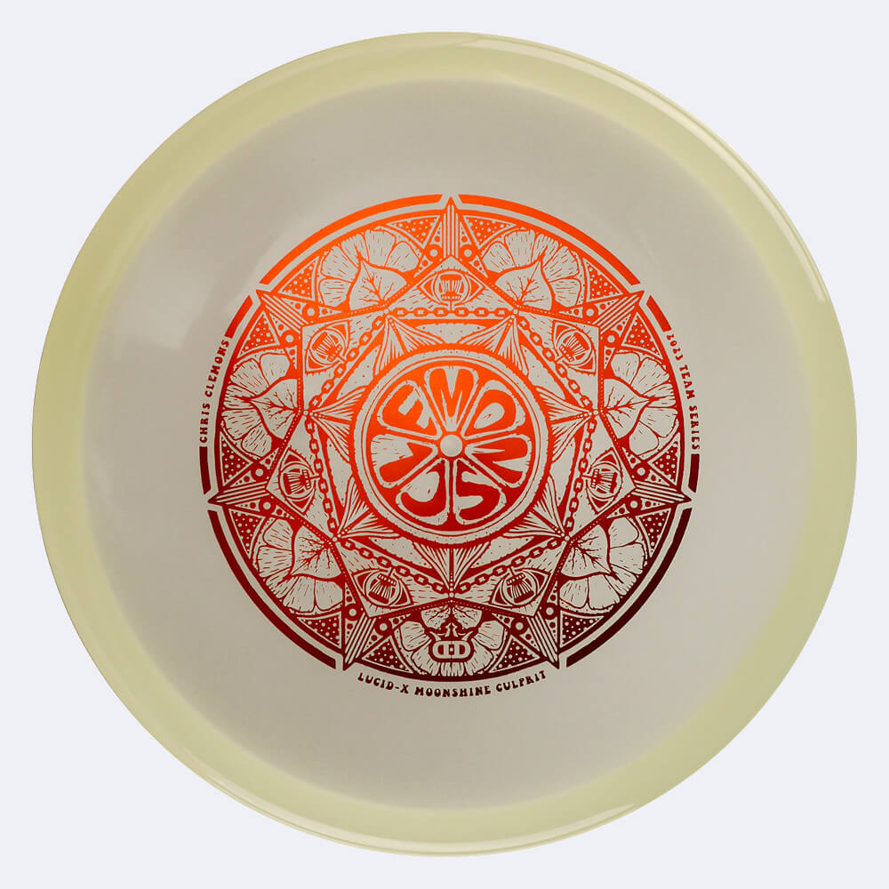 Dynamic Discs Culprit - Chris Clemons Team Series in white, lucid x moonshine plastic and glow effect Dynamic Discs Culprit - Chris Clemons Team Series in white, lucid x moonshine plastic and glow effect