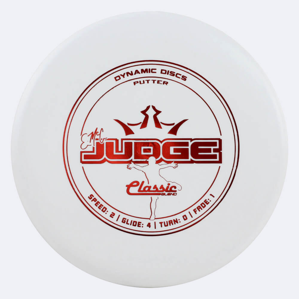 Dynamic Discs Emac Judge in white, classic blend plastic Dynamic Discs Emac Judge in white, classic blend plastic
