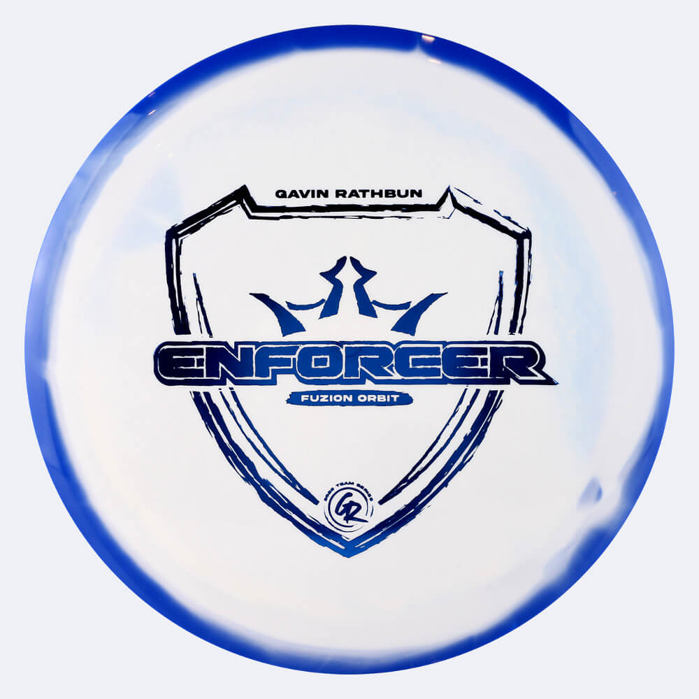 Dynamic Discs Enforcer - Gavin Rathbun Team Series in blue, fuzion orbit plastic Dynamic Discs Enforcer - Gavin Rathbun Team Series in blue, fuzion orbit plastic