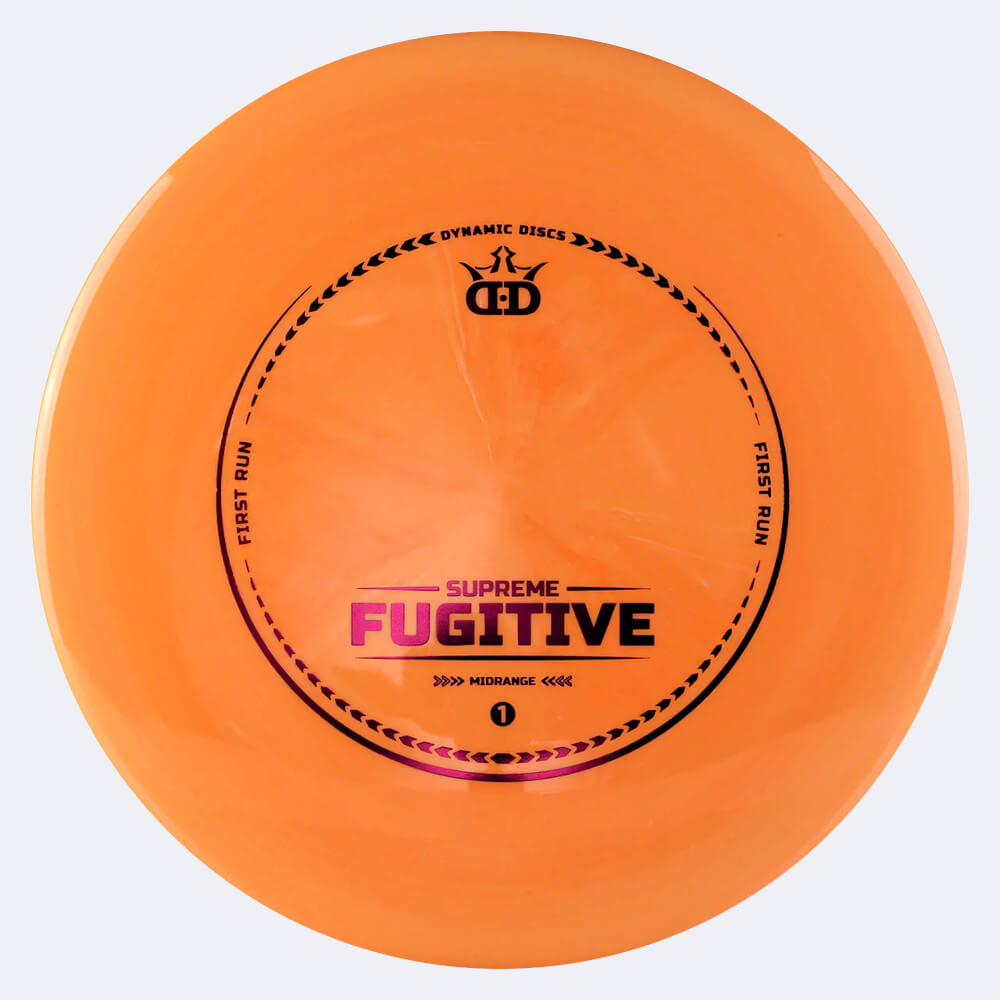 dynamic discs fugitive in orange, im supreme kunststoff und first run spezialeffekt Dynamic Discs Fugitive in orange, im Supreme Kunststoff und first run Spezialeffekt