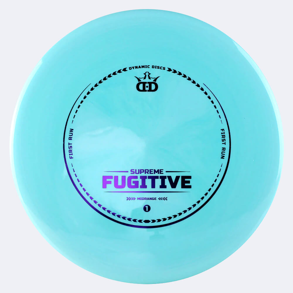 Dynamic Discs Fugitive in turquoise, supreme plastic and first run effect Dynamic Discs Fugitive in turquoise, supreme plastic and first run effect