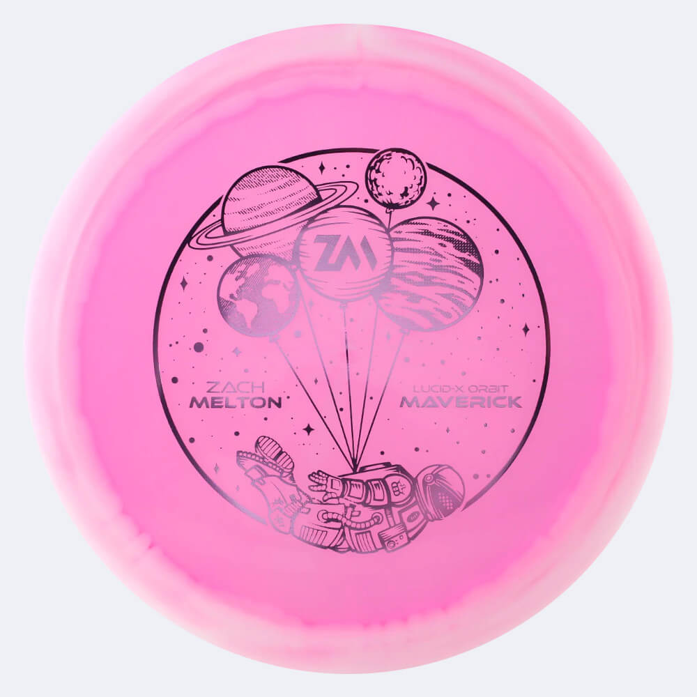 Dynamic Discs Maverick Zach Melton in pink, lucid-x orbit plastic Dynamic Discs Maverick Zach Melton in pink, lucid-x orbit plastic