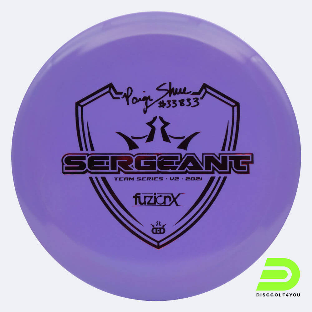 Dynamic Discs Sergeant Paige Shue Team Series V2 in purple, fuzion-x plastic Dynamic Discs Sergeant Paige Shue Team Series V2 in purple, fuzion-x plastic