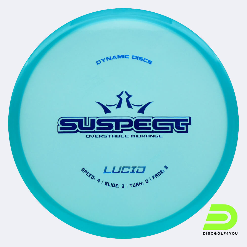 dynamic discs suspect in türkis, im lucid kunststoff und ohne spezialeffekt Dynamic Discs Suspect in türkis, im Lucid Kunststoff und ohne Spezialeffekt