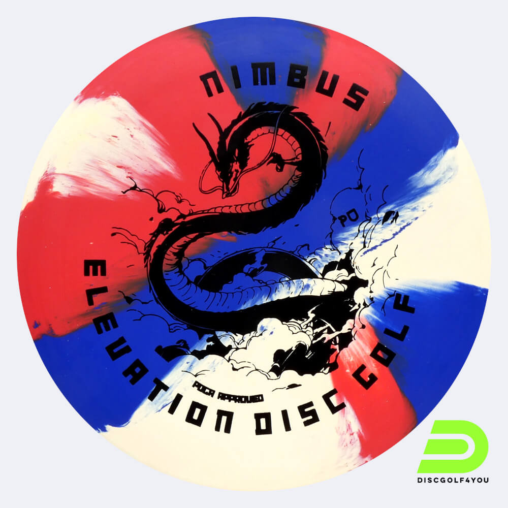 Elevation Nimbus in blue-red, ecoflex plastic and burst effect Elevation Nimbus in blue-red, ecoflex plastic and burst effect