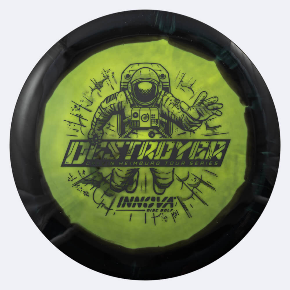 Innova Destroyer - Calvin Heimburg Tour Series in yellow-black, halo star plastic Innova Destroyer - Calvin Heimburg Tour Series in yellow-black, halo star plastic