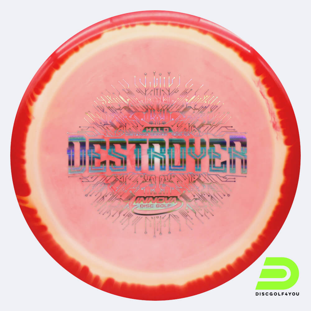 Innova Destroyer in white-red, halo star plastic Innova Destroyer in white-red, halo star plastic