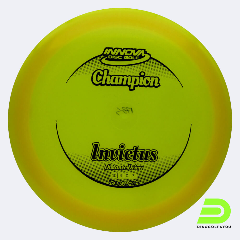 Innova Invictus in yellow, champion plastic Innova Invictus in yellow, champion plastic