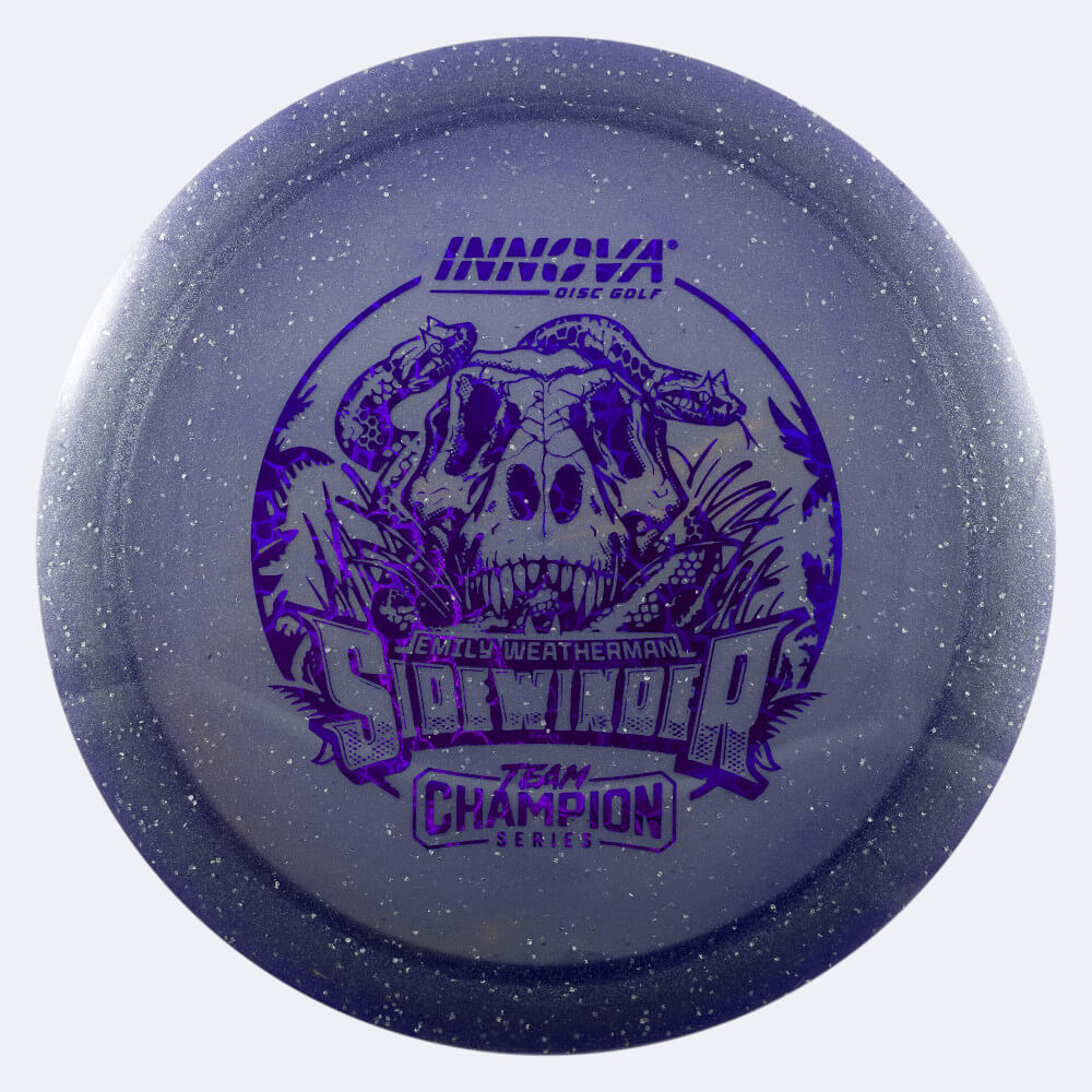 Innova Sidewinder Emily Watherman Tour Series in blau, im Moondust Champion Kunststoff und ohne Spezialeffekt