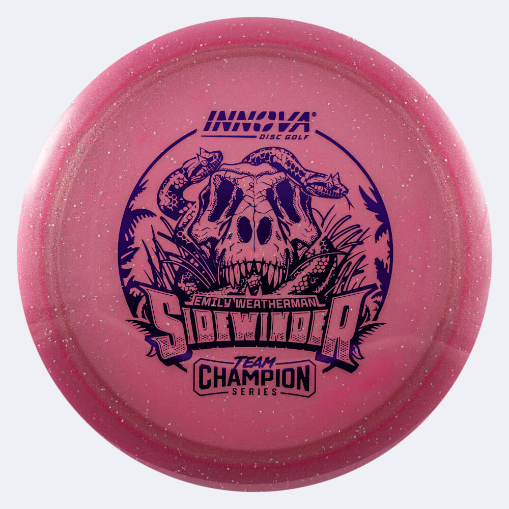Innova Sidewinder Emily Watherman Tour Series in pink, moondust champion plastic