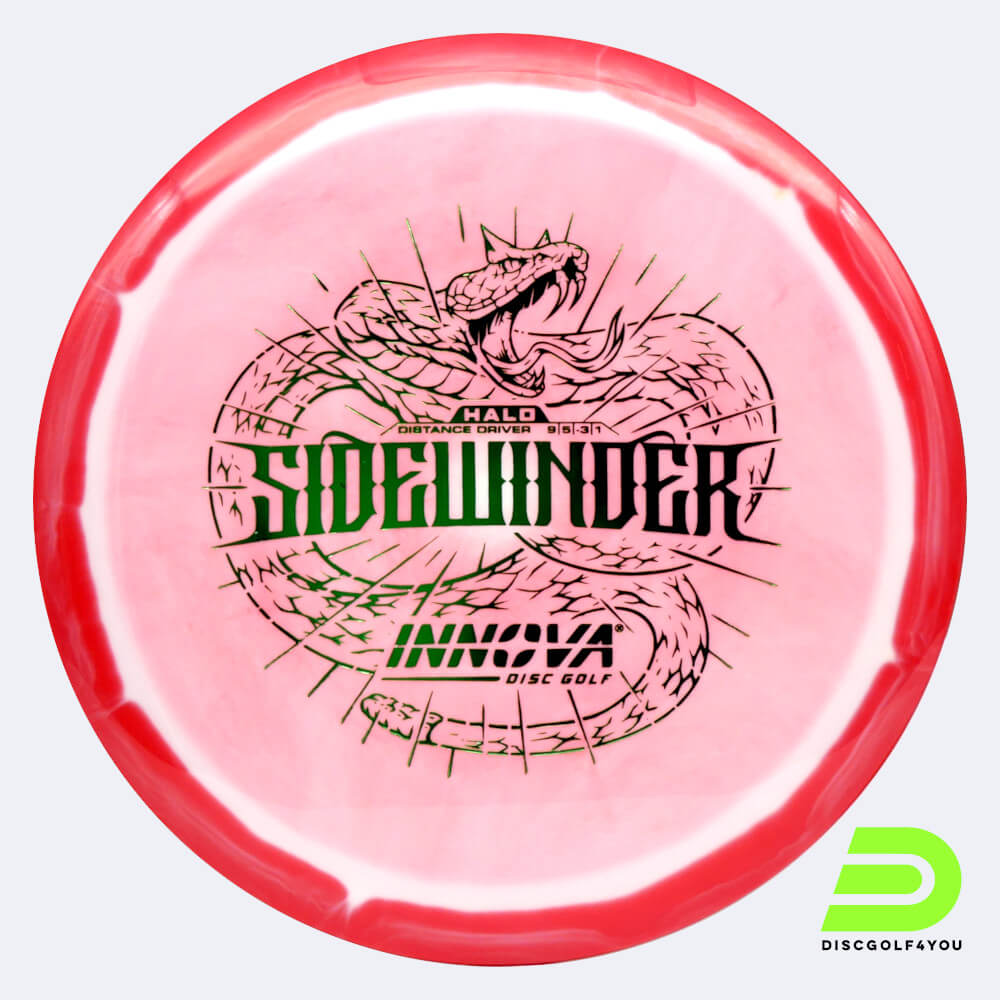 Innova Sidewinder in white-red, halo star plastic Innova Sidewinder in white-red, halo star plastic