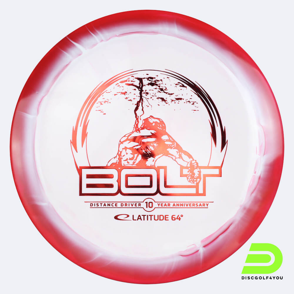 Latitude 64° Bolt 10 Year Anniversary in red, gold plastic Latitude 64° Bolt 10 Year Anniversary in red, gold plastic
